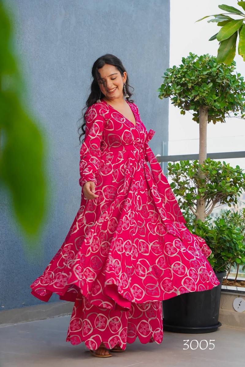 Rayon Digital Print Kurti and Bottom