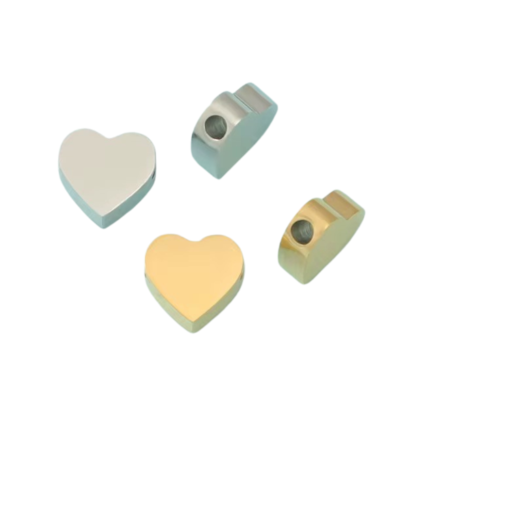 Heart Spacer Beads