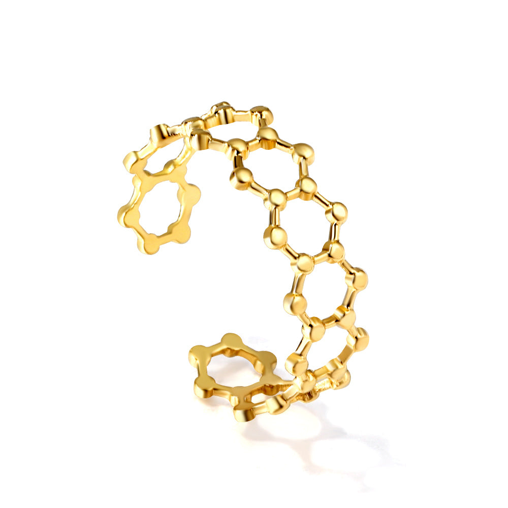 Gold Plated Adjustable Ring