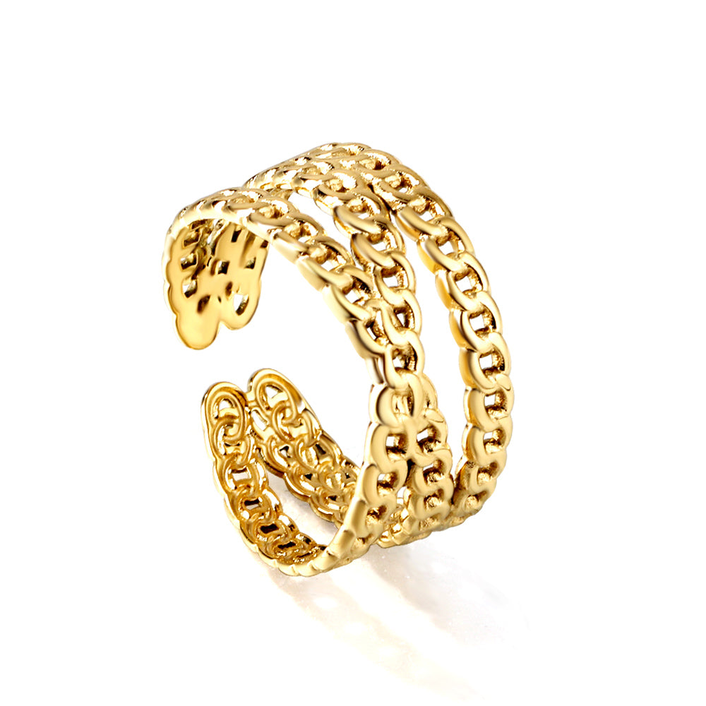 Gold Plated Adjustable Ring