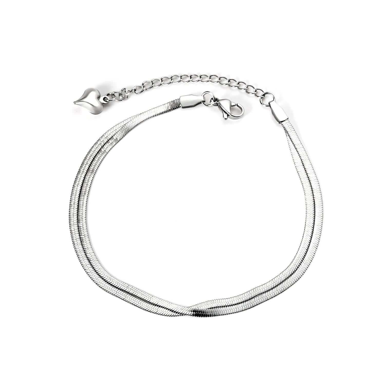 Double Layer Snake Chain Style Anklet