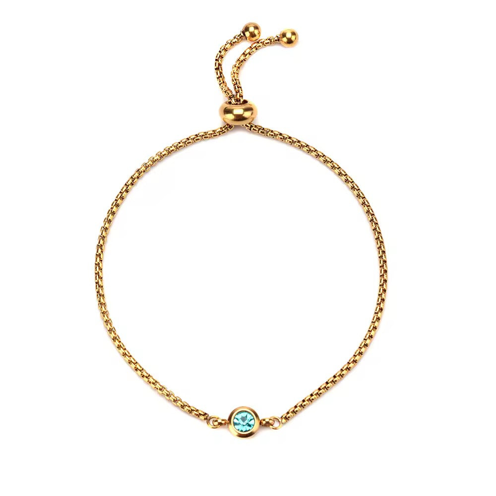 Birthstone Drawstring Bracelets (Adjustable)