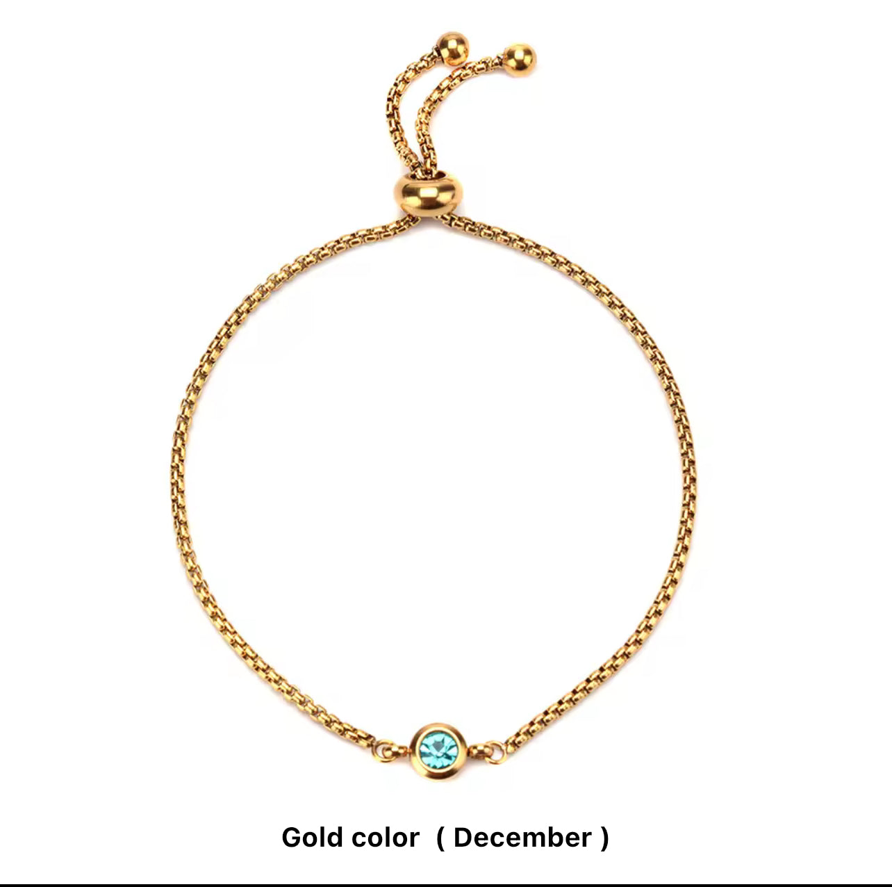 Birthstone Drawstring Bracelets (Adjustable)