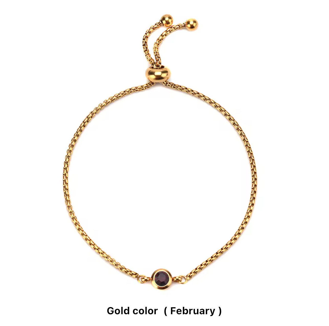 Birthstone Drawstring Bracelets (Adjustable)