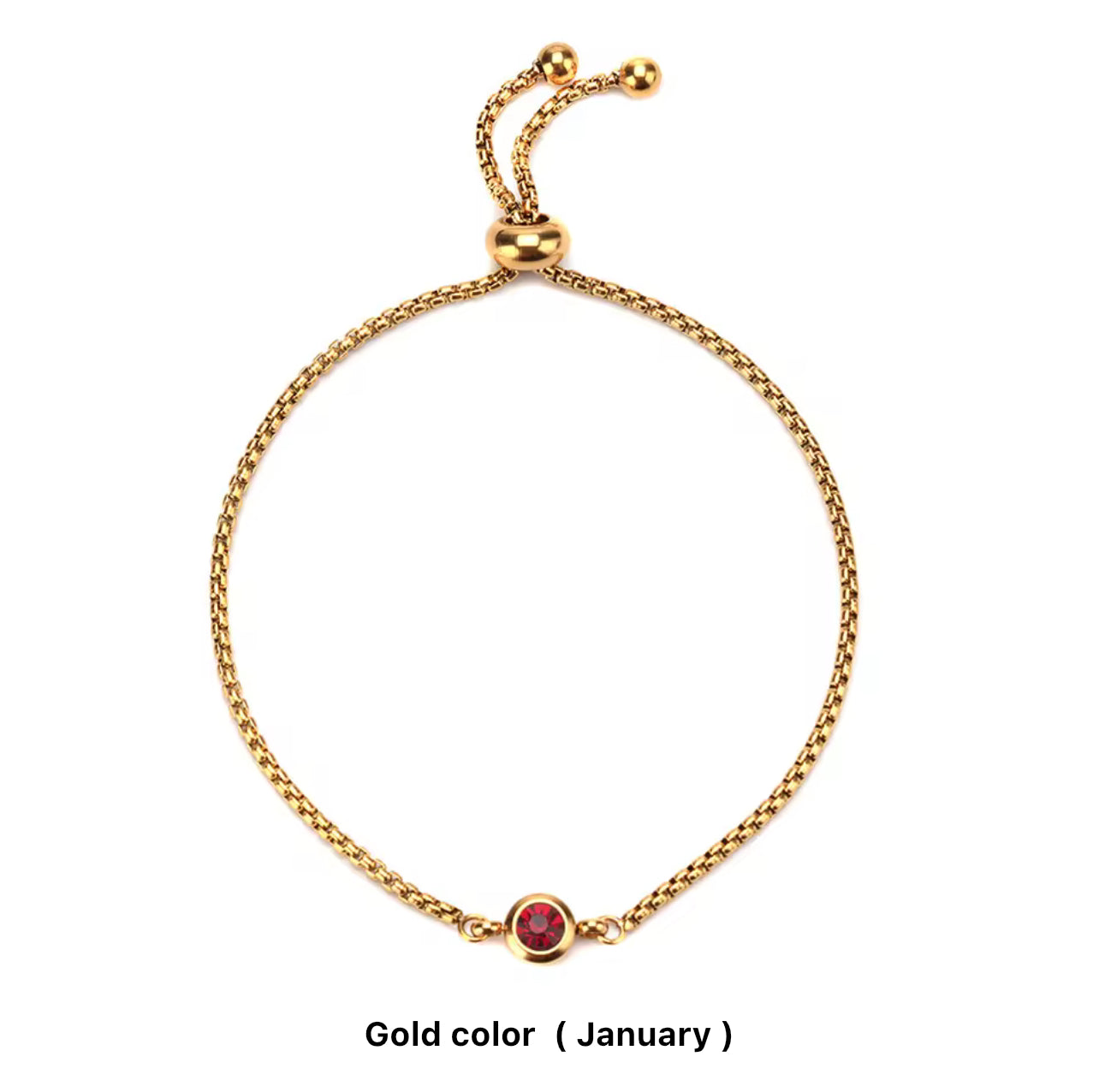 Birthstone Drawstring Bracelets (Adjustable)