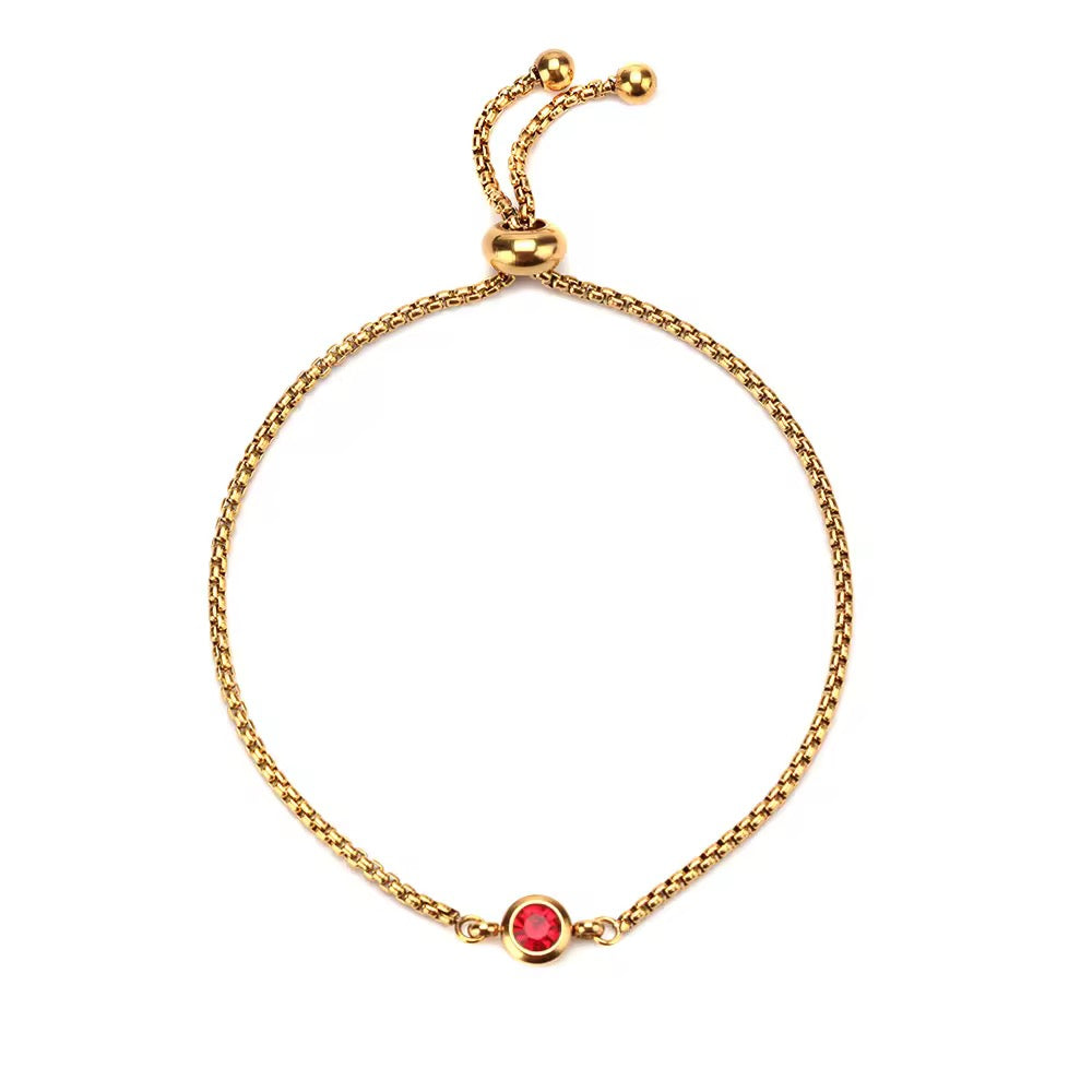 Birthstone Drawstring Bracelets (Adjustable)