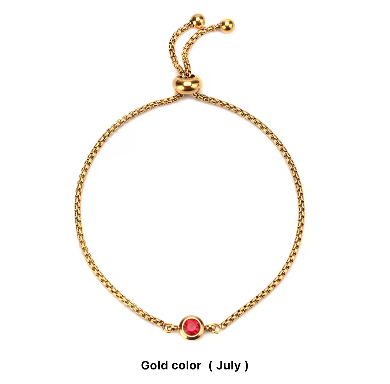 Birthstone Drawstring Bracelets (Adjustable)