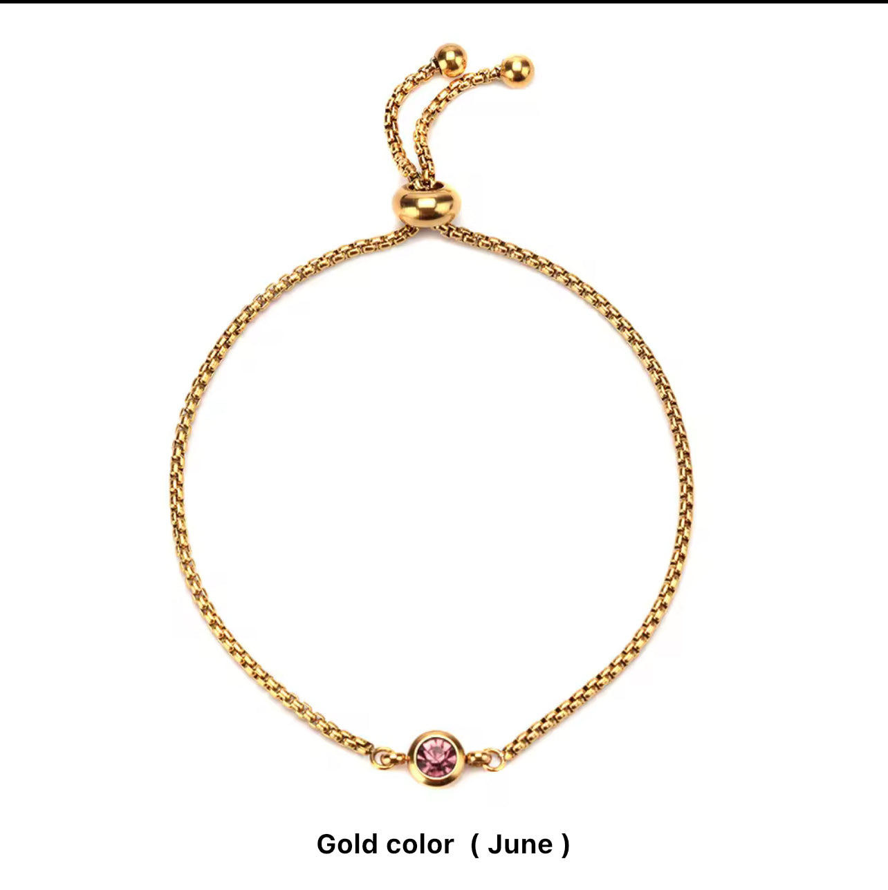 Birthstone Drawstring Bracelets (Adjustable)