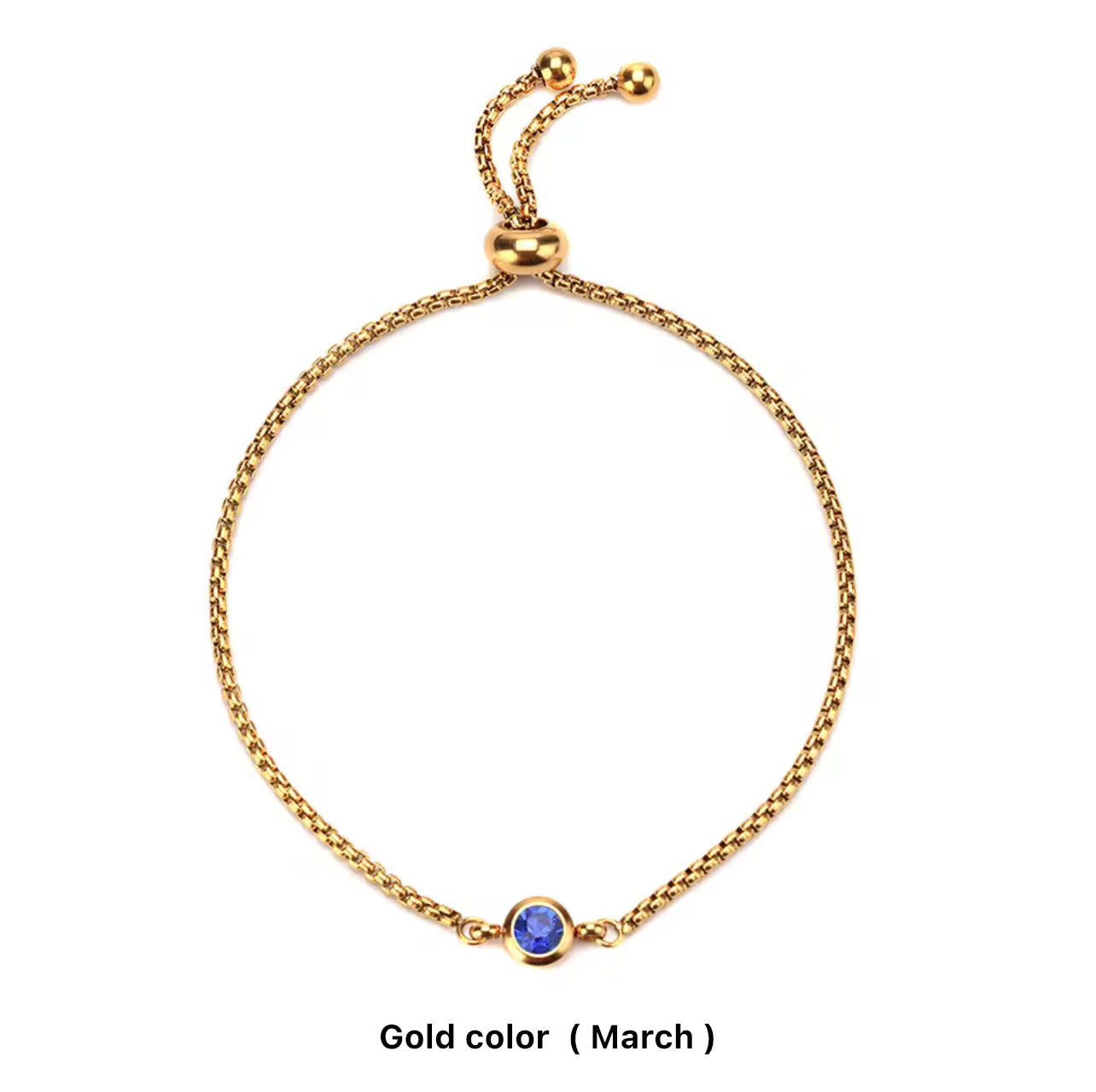 Birthstone Drawstring Bracelets (Adjustable)