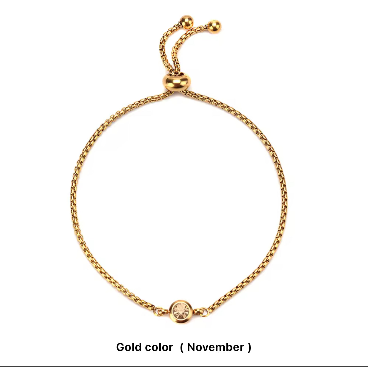 Birthstone Drawstring Bracelets (Adjustable)
