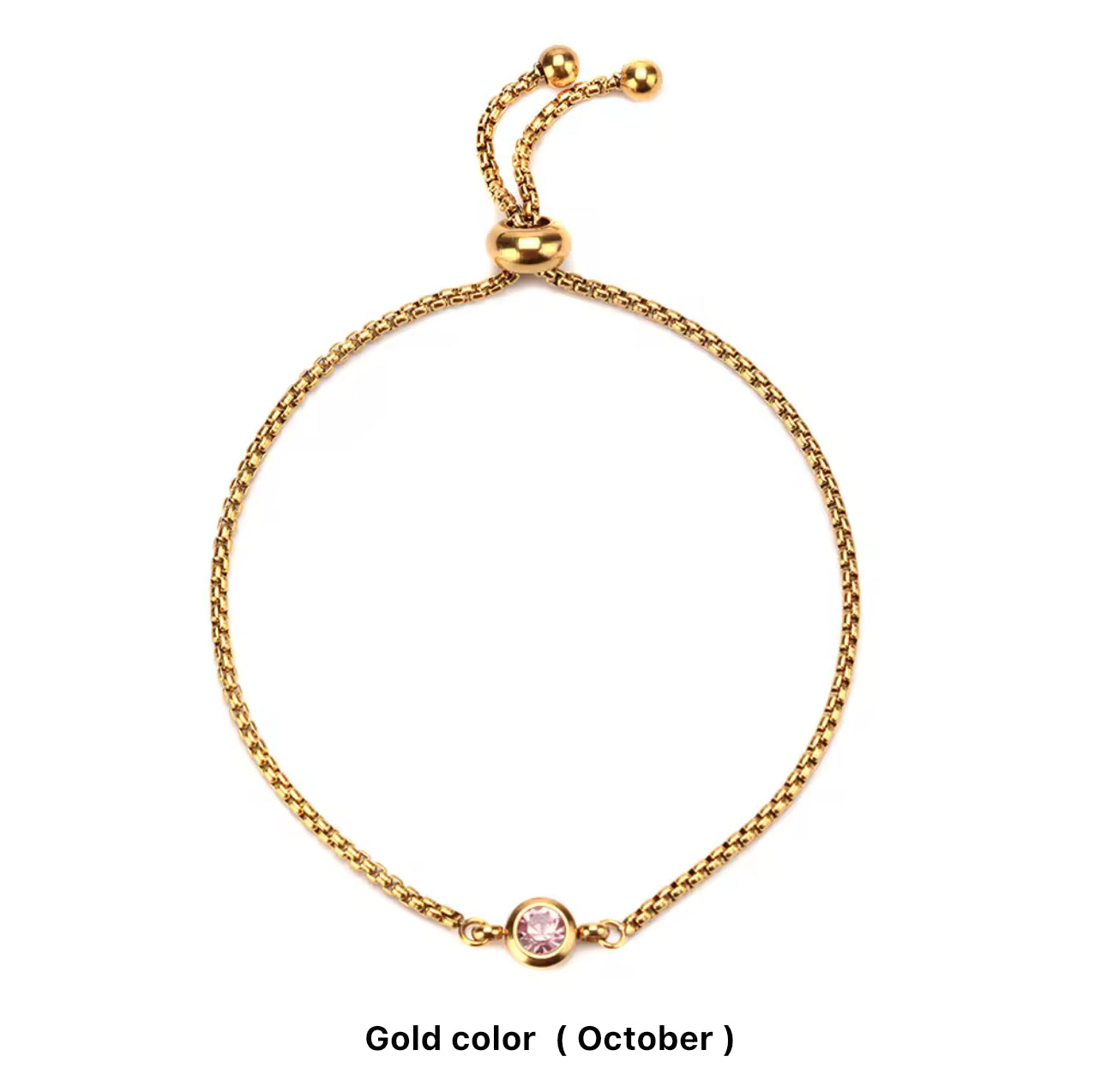 Birthstone Drawstring Bracelets (Adjustable)