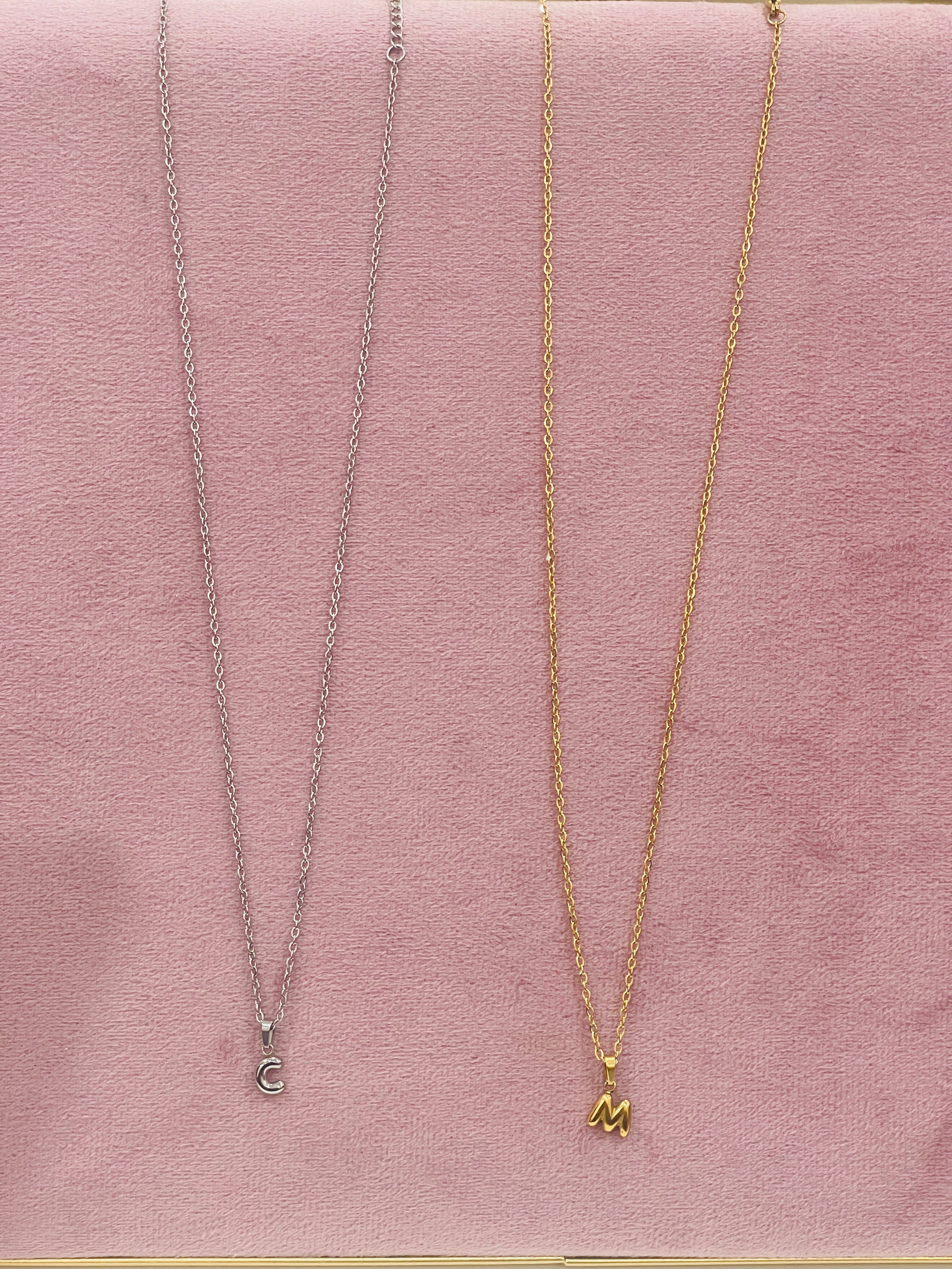 Bubble Letter Charms (WITH 40CM CHAIN)