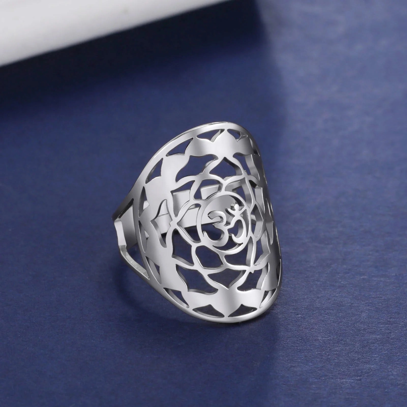 Om / Aum Mandala Ring Adjustable