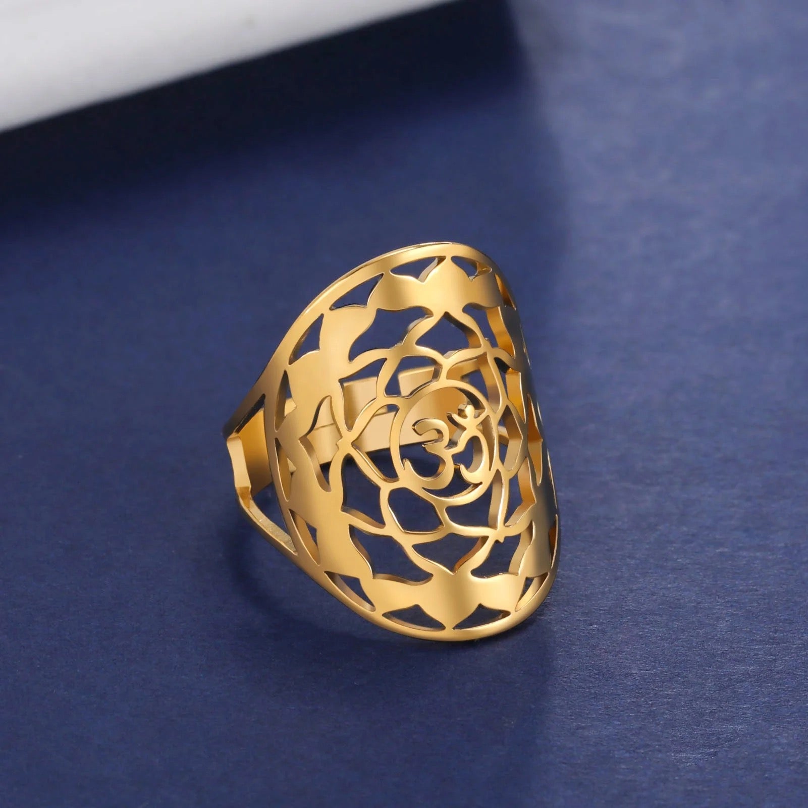 Om / Aum Mandala Ring Adjustable