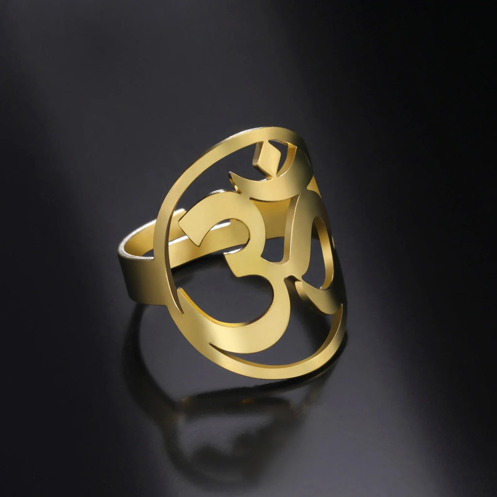 Om / Aum Halo Ring Adjustable