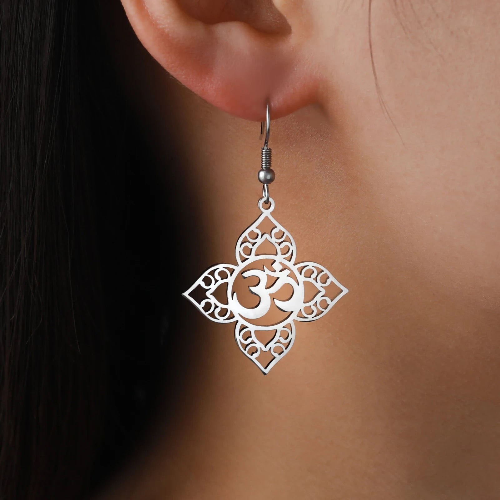 Sanskrit Om Aum Earrings