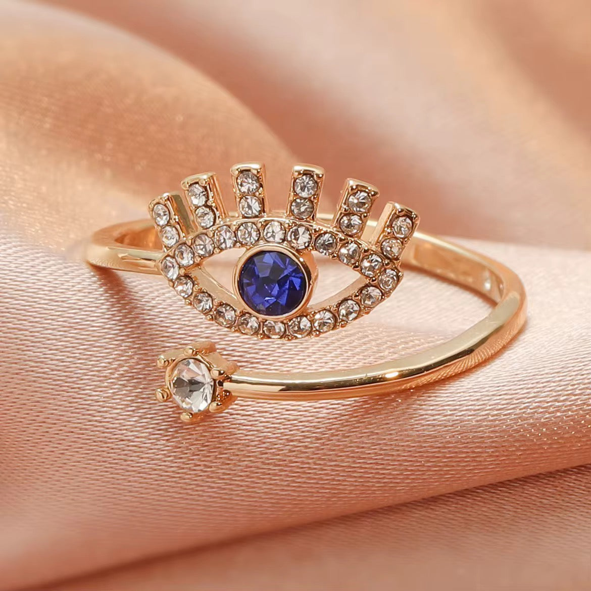 Adjustable Evil Eye Ring