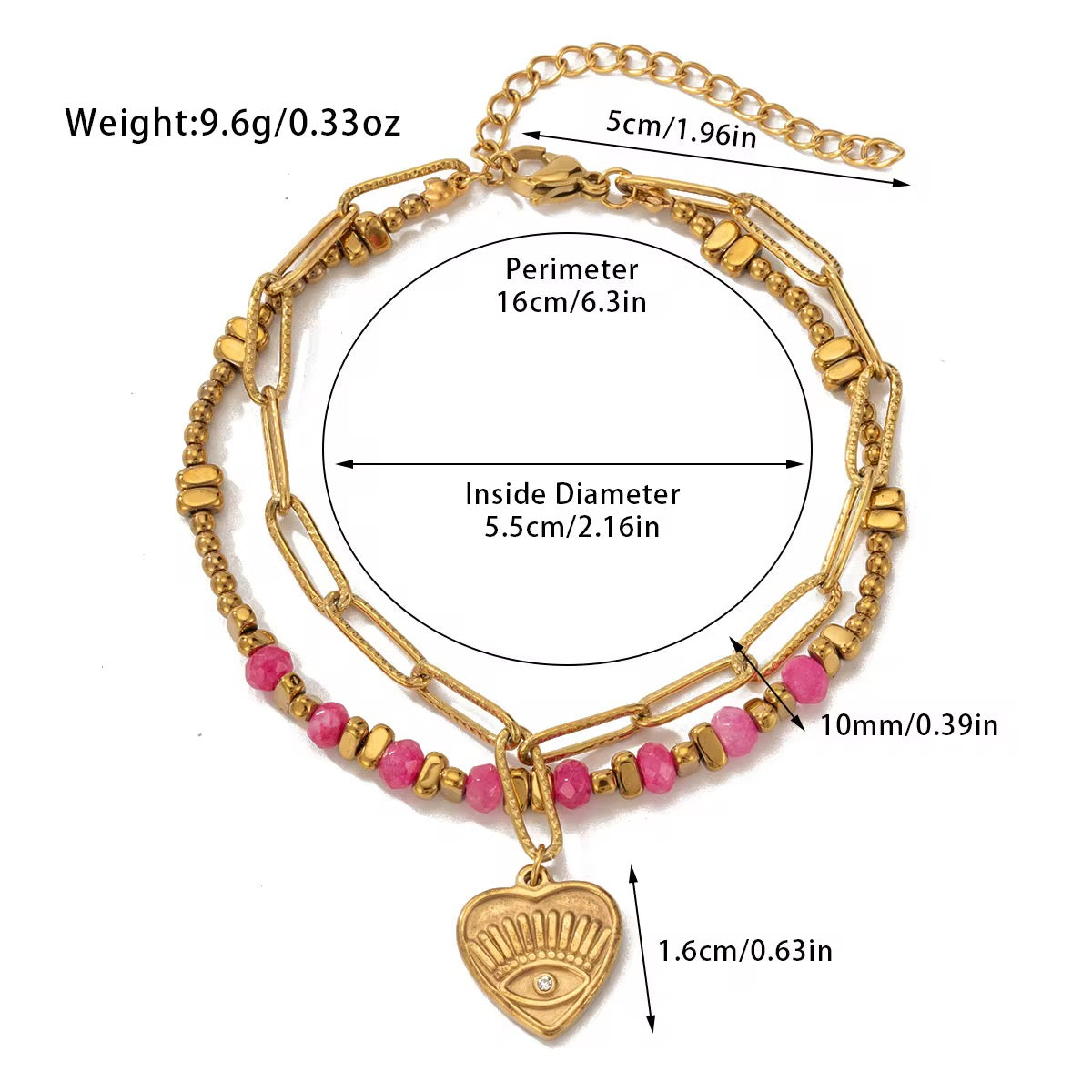 Double Layer Charm Bracelet