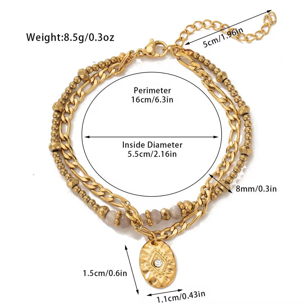 Double Layer Charm Bracelet