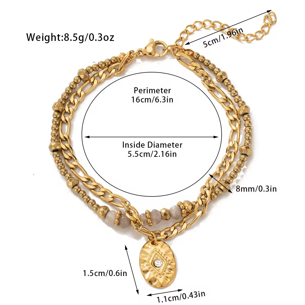 Double Layer Charm Bracelet