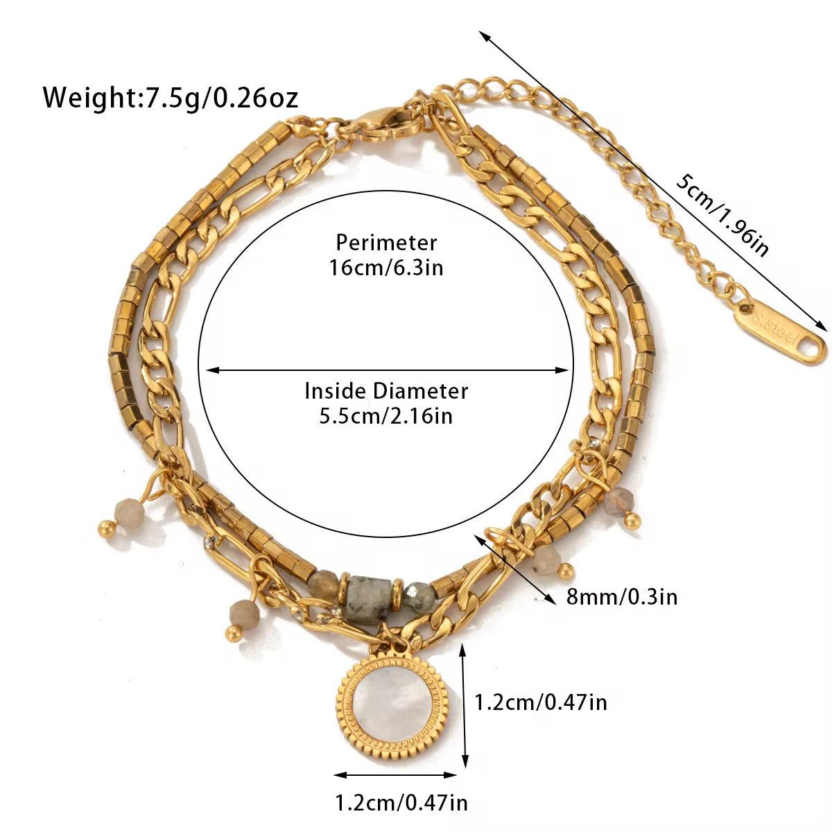 Double Layer Charm Bracelet