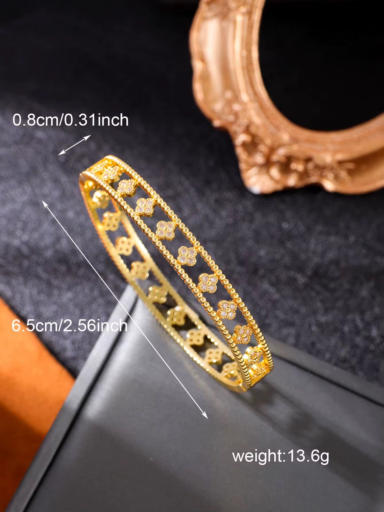 Gold Plated Clover Bracelet