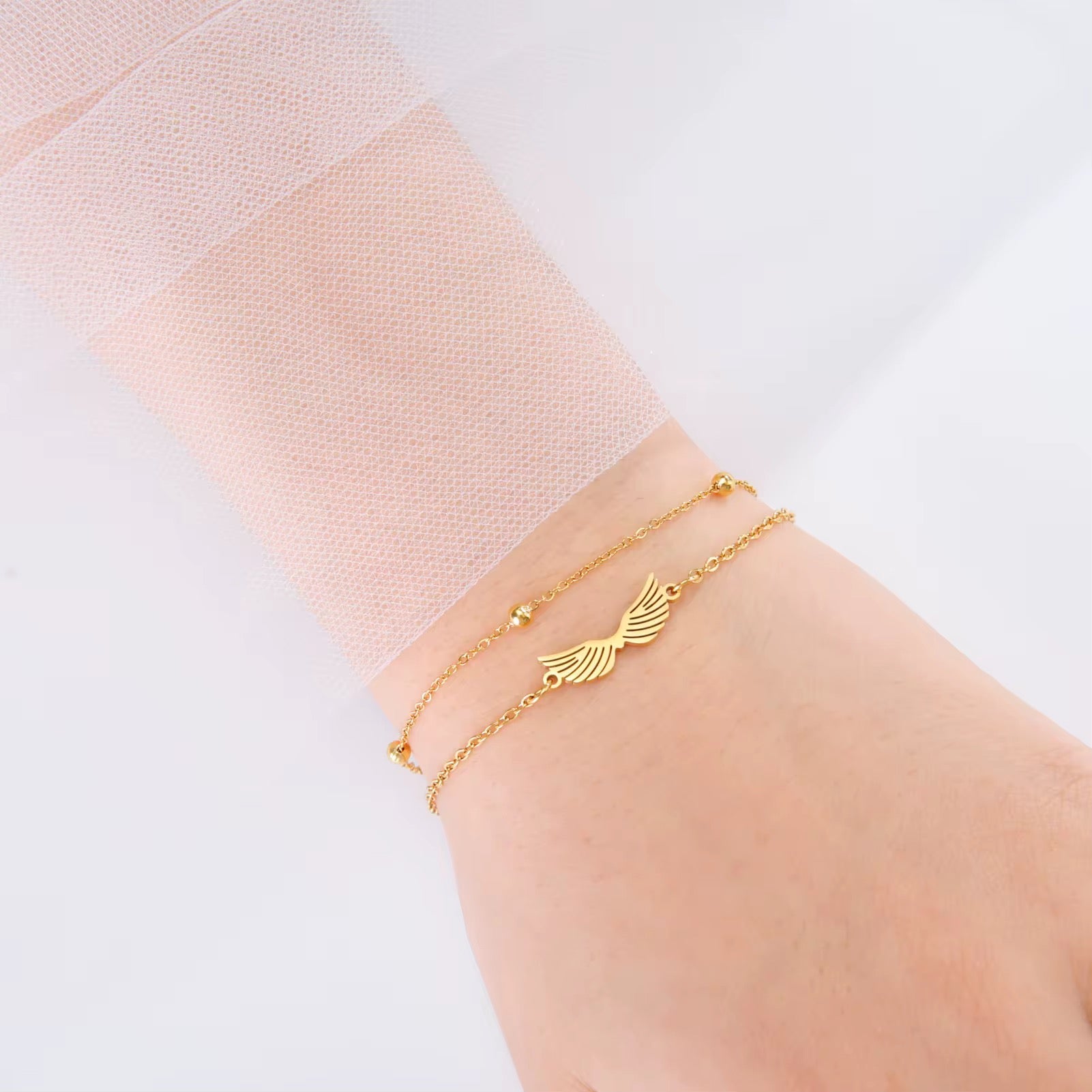 Angel Wings Double Layer Bracelet
