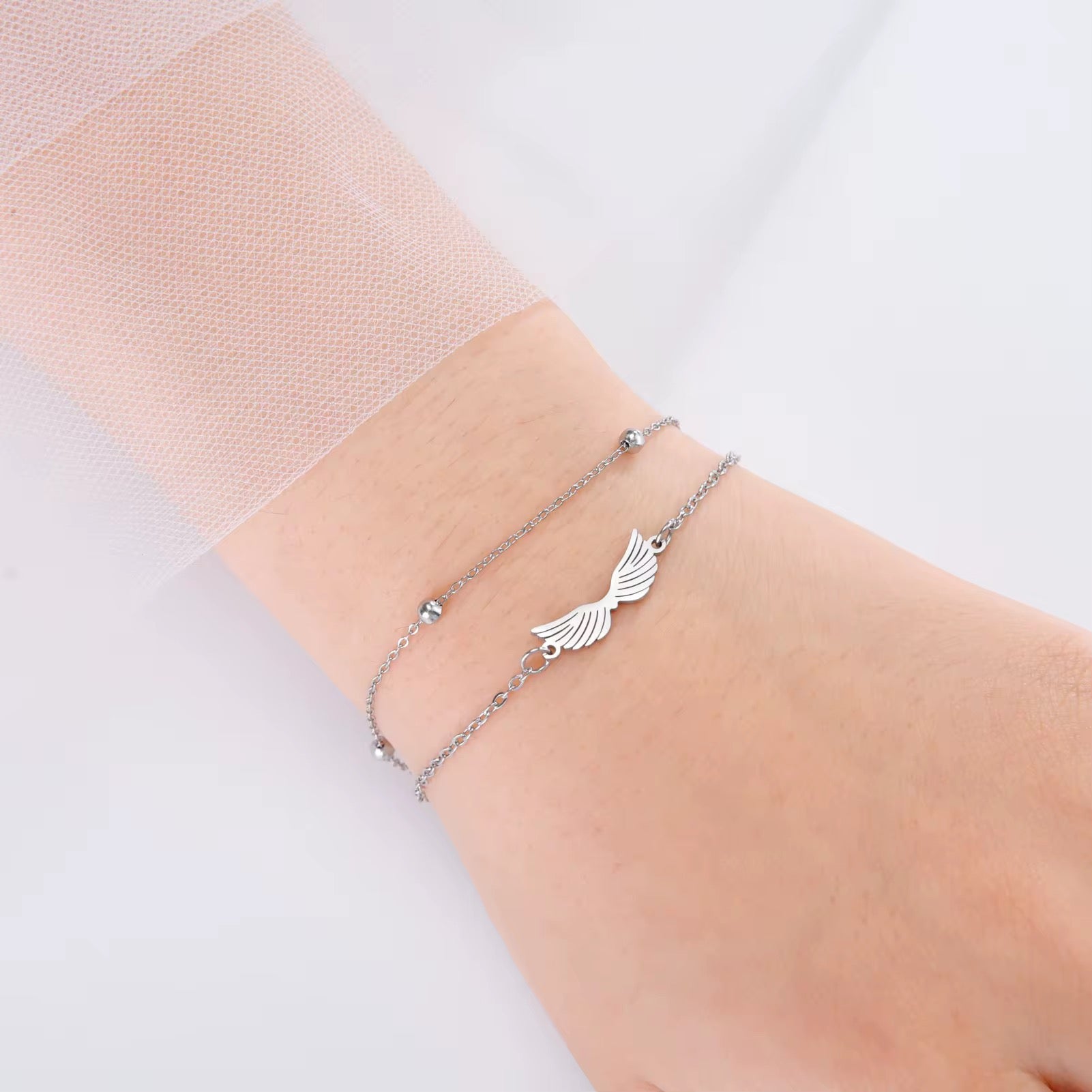Angel Wings Double Layer Bracelet