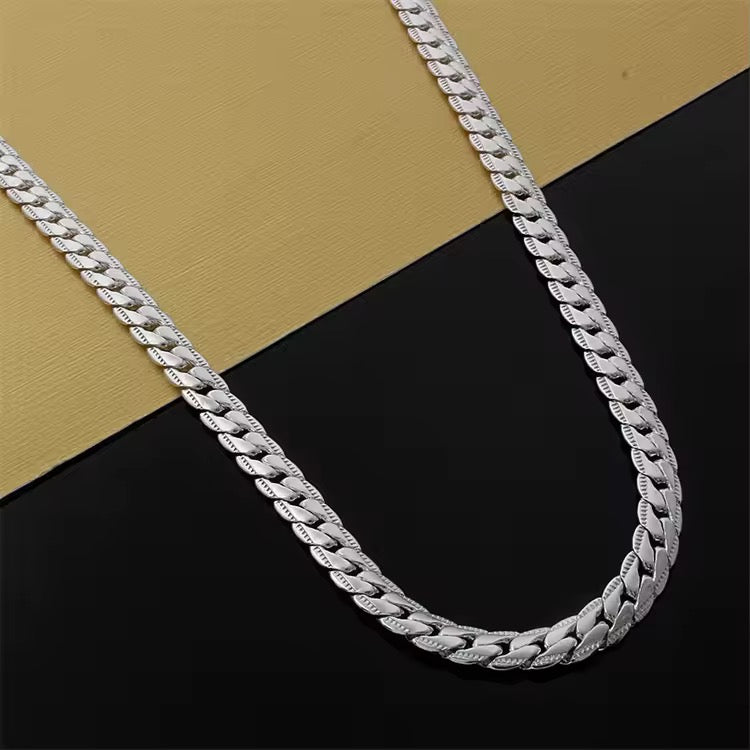 Flat Cuban Link Chain / Flat Snake Chain