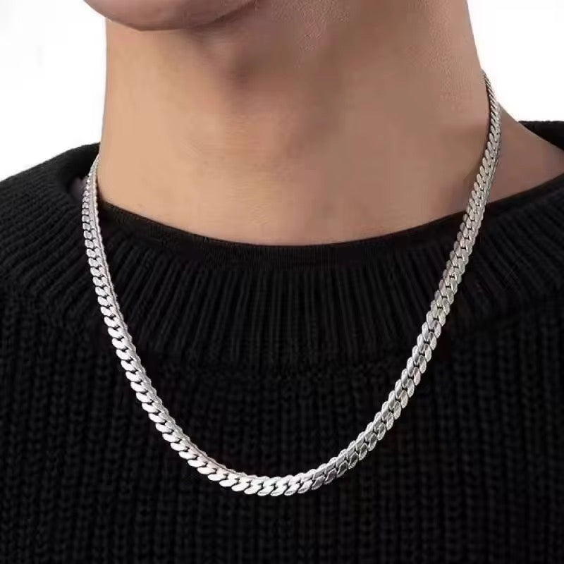 Flat Cuban Link Chain / Flat Snake Chain