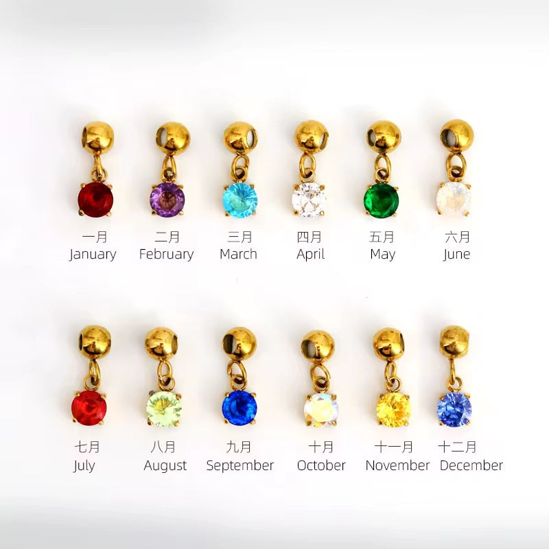 Birthstone Charms - Clip On (Waterproof)