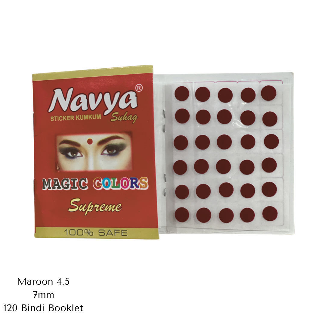 Maroon Bindi - Size 4.5