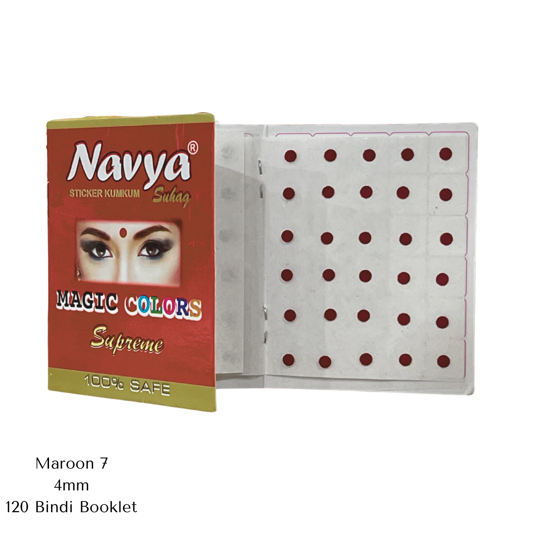 Maroon Bindi - Size 7