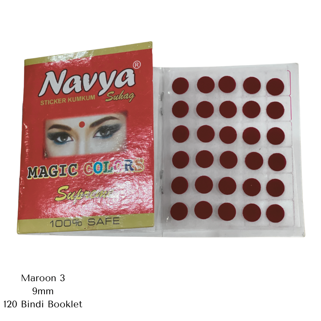 Maroon Bindi - Size 3