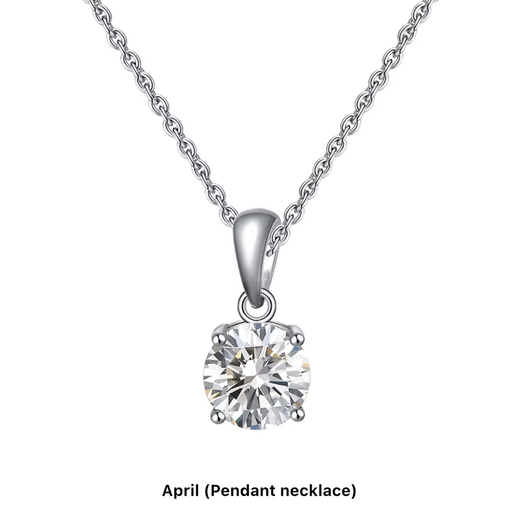 Birthstone Necklace in Silver