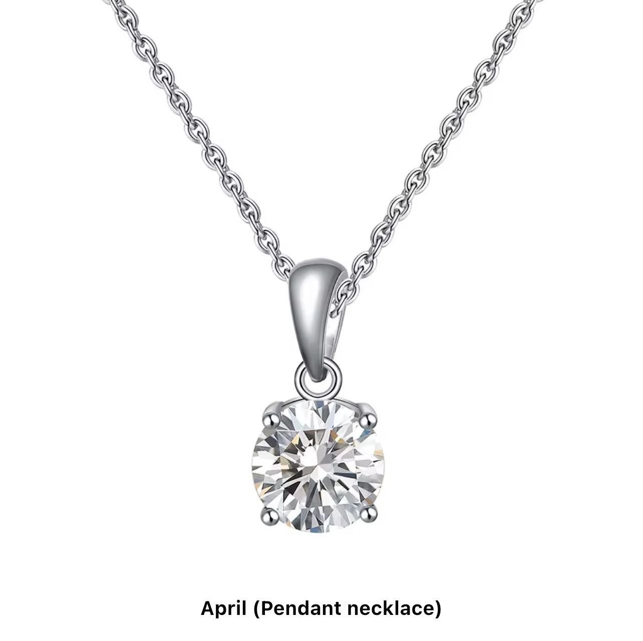 Birthstone Necklace in Silver