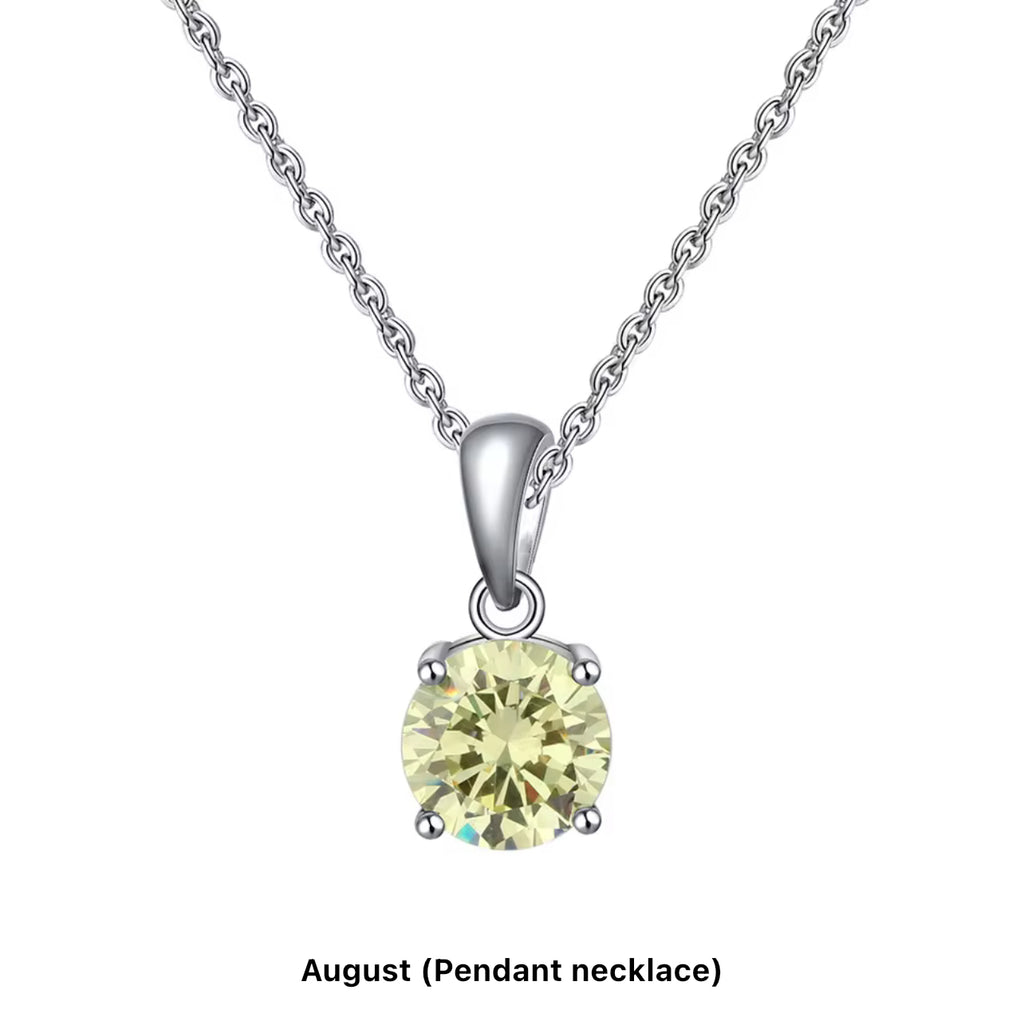Birthstone Necklace in Silver