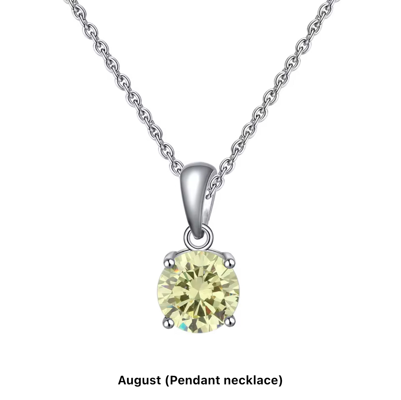 Birthstone Necklace in Silver
