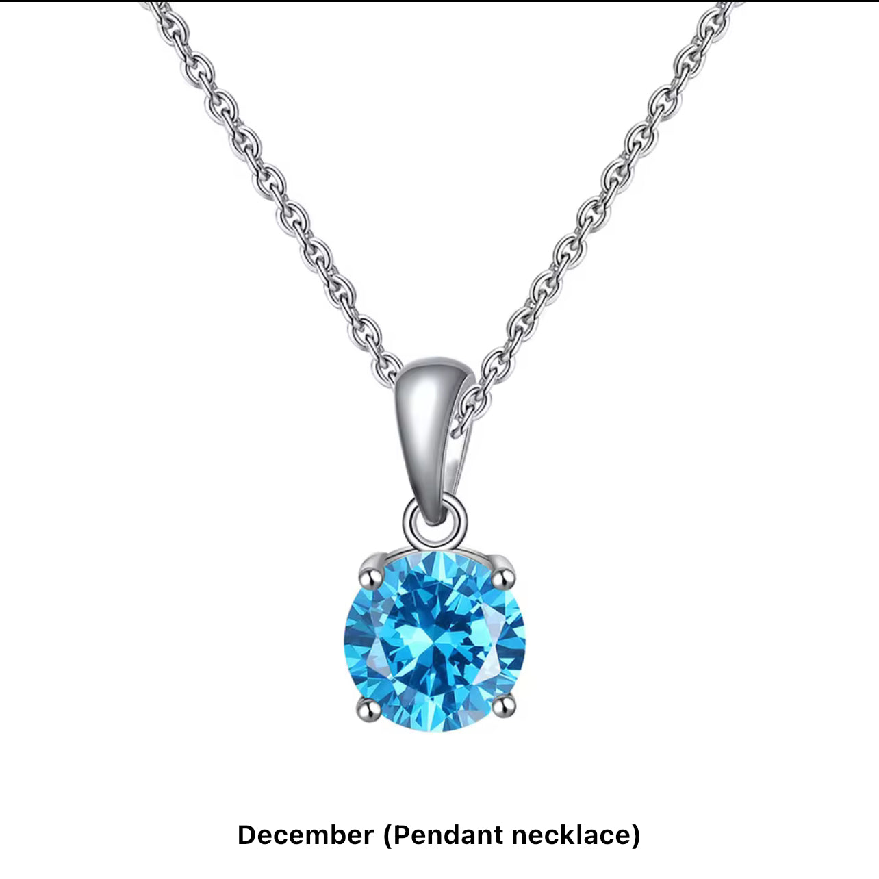 Birthstone Necklace in Silver