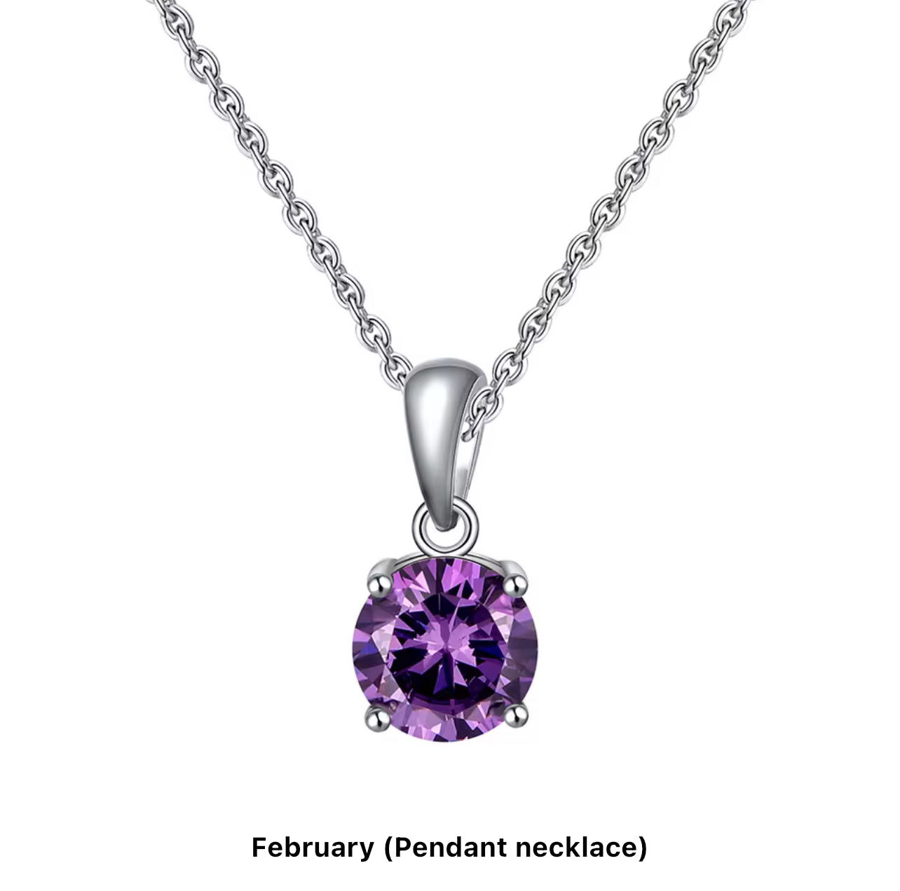 Birthstone Necklace in Silver