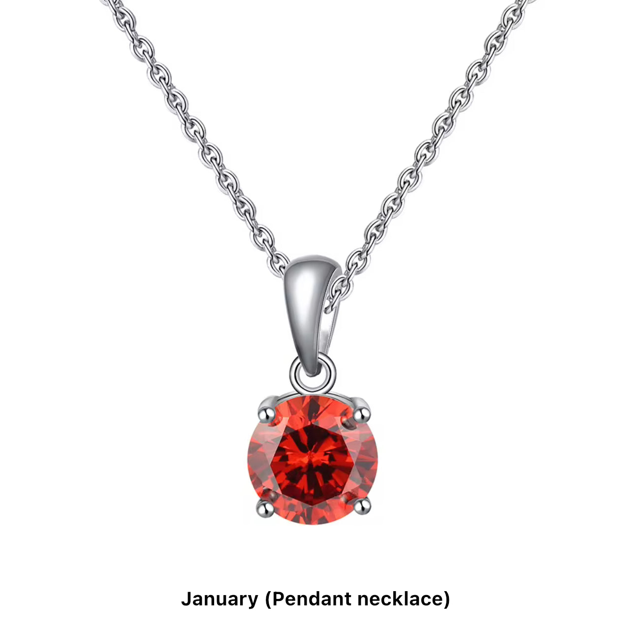 Birthstone Necklace in Silver
