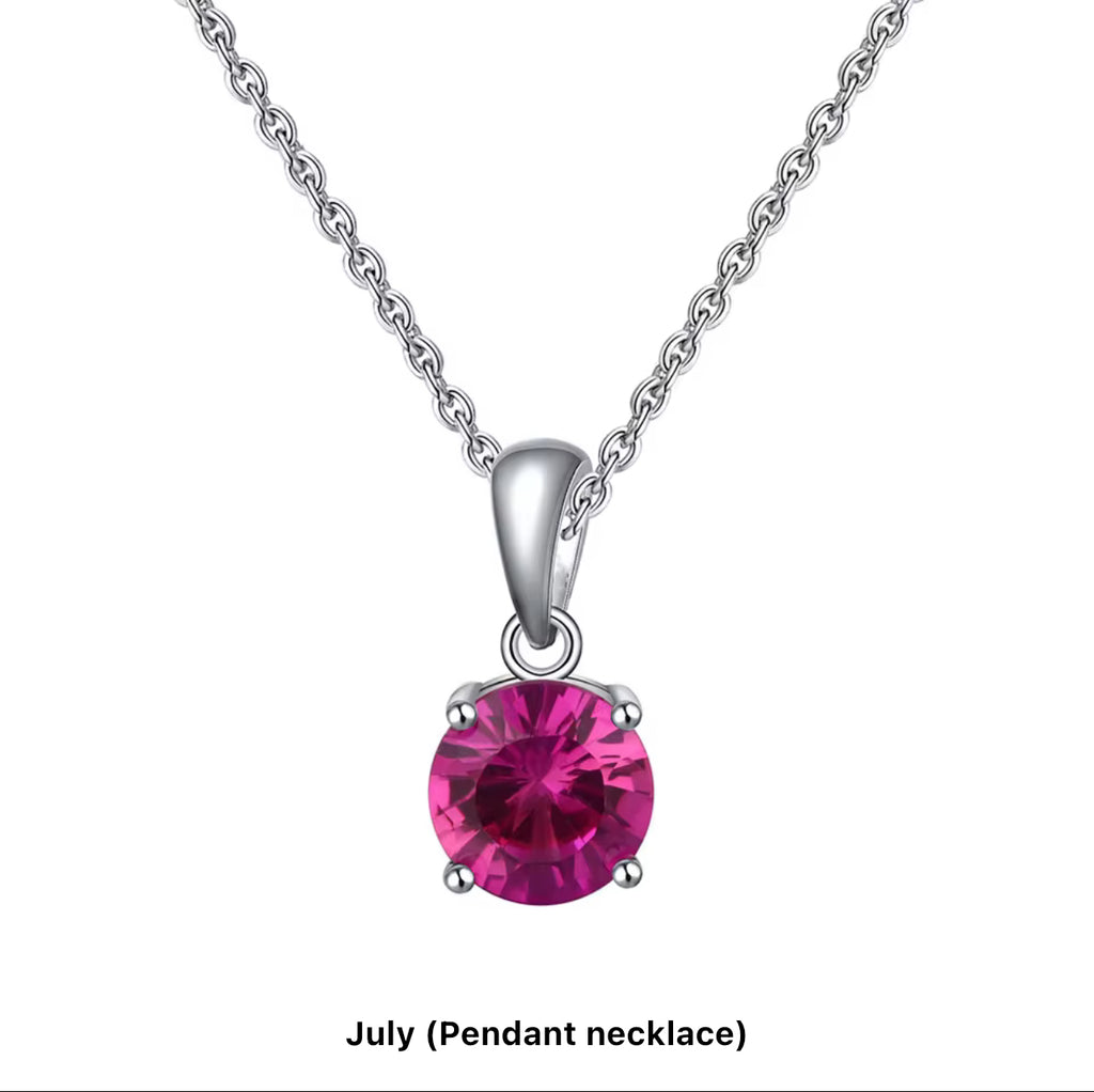 Birthstone Necklace in Silver