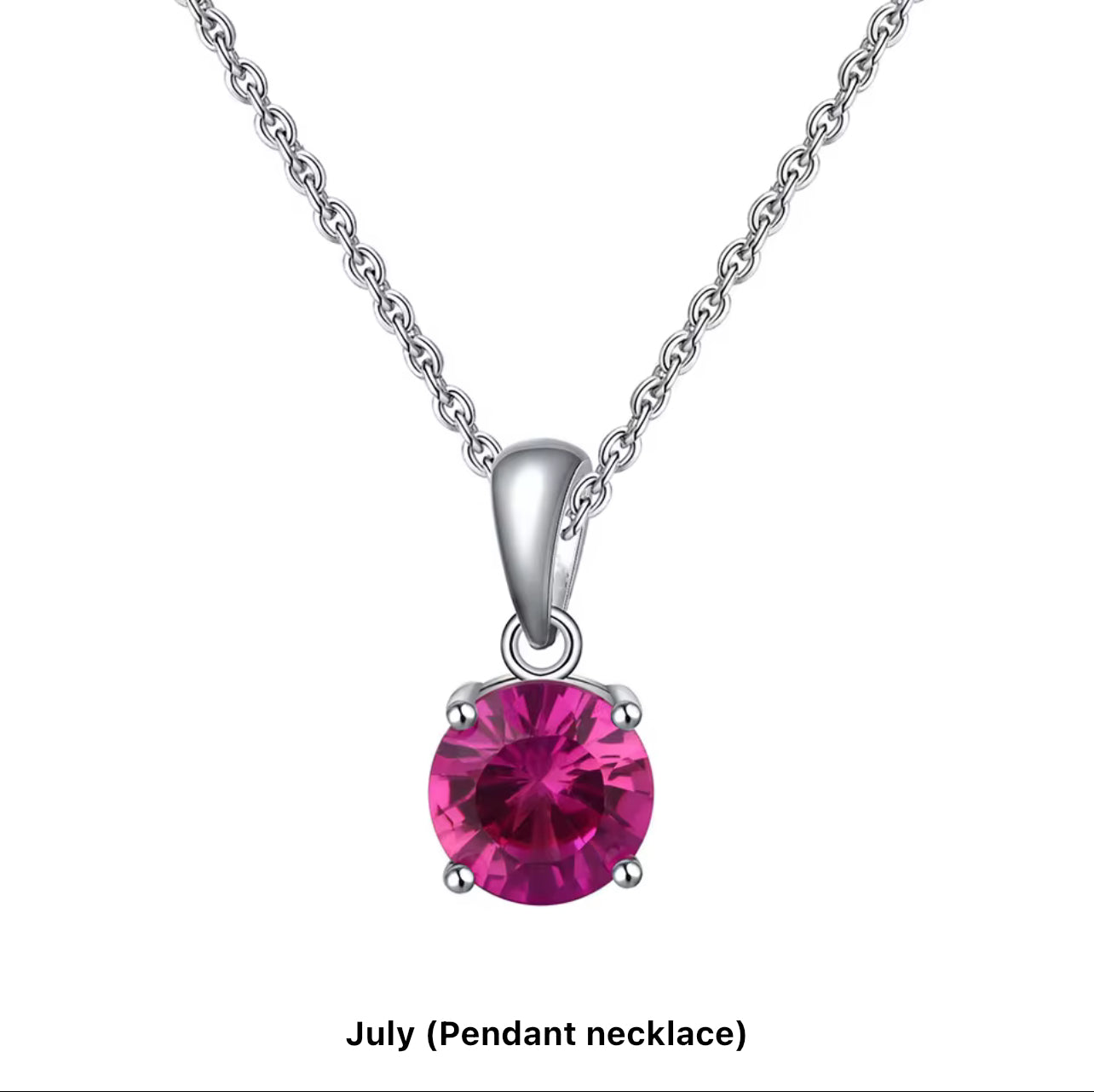 Birthstone Necklace in Silver