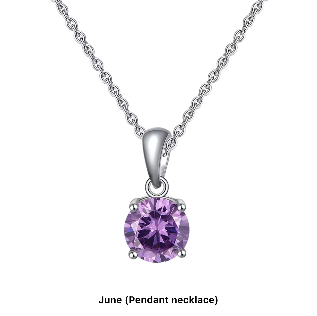 Birthstone Necklace in Silver