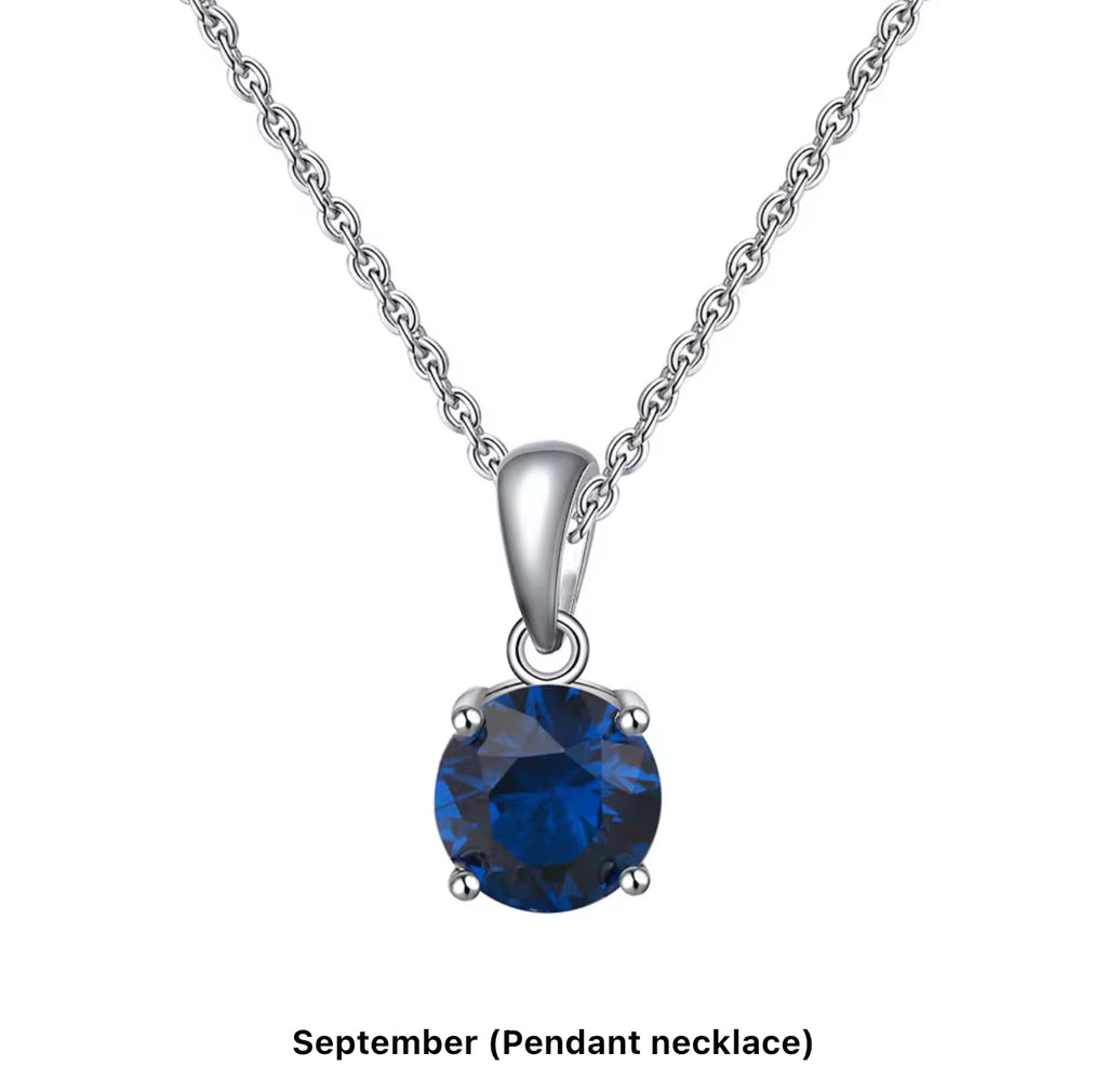 Birthstone Necklace in Silver