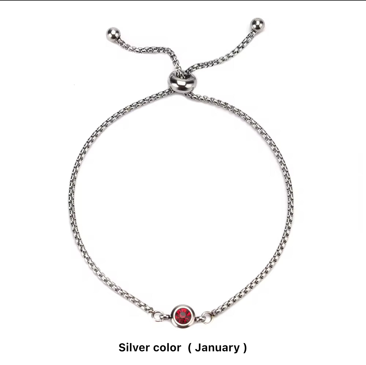 Birthstone Drawstring Bracelets (Adjustable)
