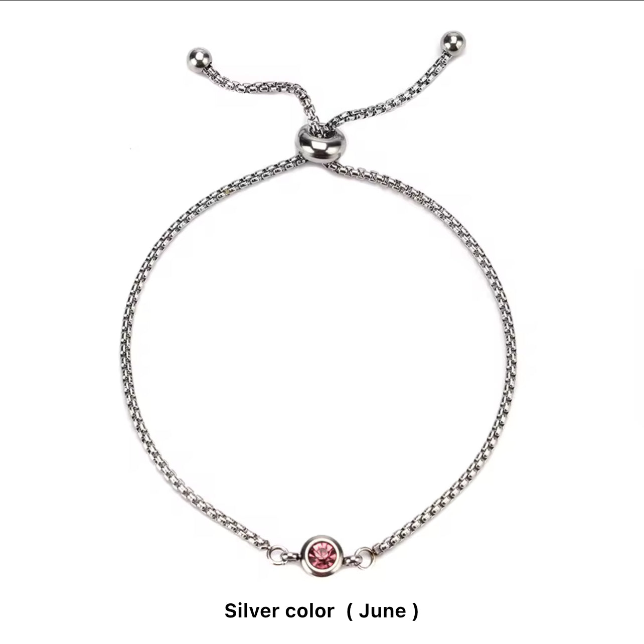 Birthstone Drawstring Bracelets (Adjustable)