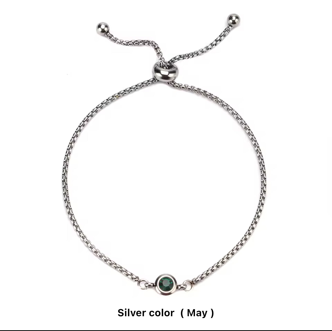 Birthstone Drawstring Bracelets (Adjustable)